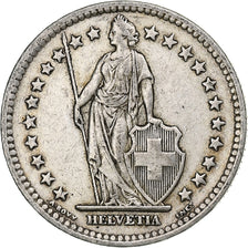 Switzerland, 2 Francs, Helvetia, 1947, Bern, Silver, VF(30-35)