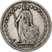 Suisse, Franc, Helvetia, 1920, Bern, Argent, TB