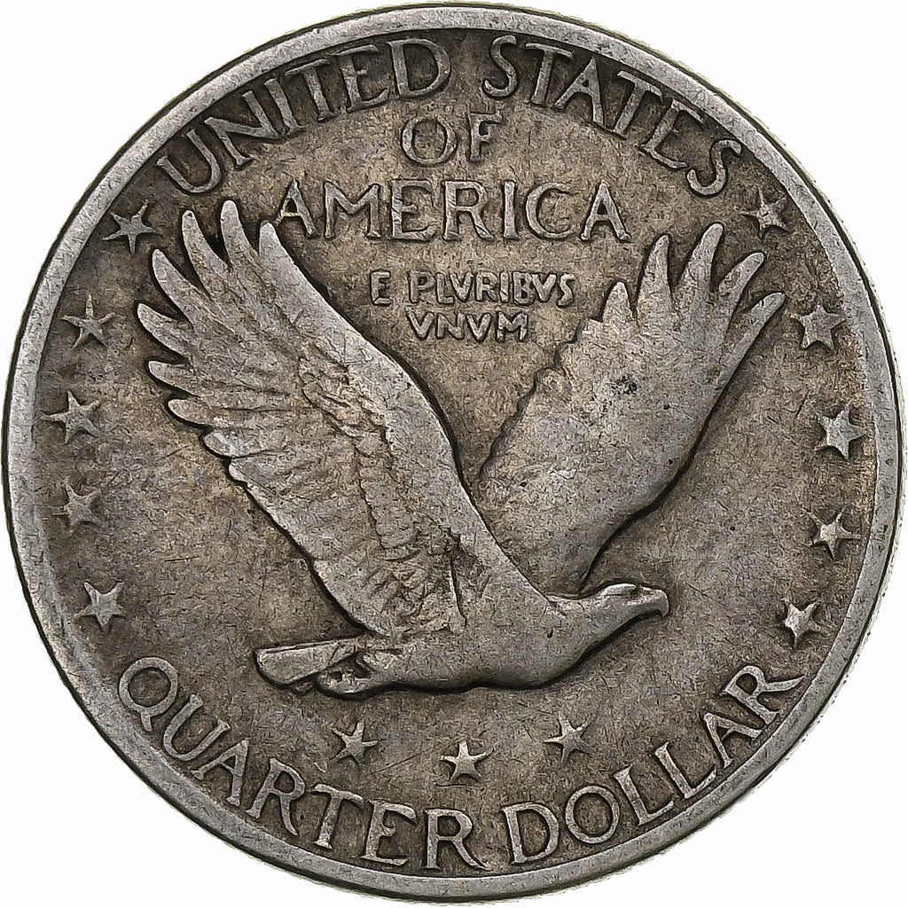 United States, Standing Liberty Quarter, 1927, Denver, Silver, VF(20-25), KM:145