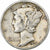 États-Unis, Mercury Dime, 1938, Philadelphie, Argent, TB+