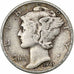 États-Unis, Mercury Dime, 1943, Philadelphie, Argent, TB