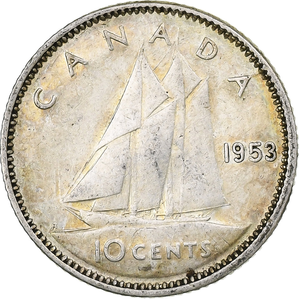 Kanada, Elizabeth II, 10 Cents, 1953, Ottawa, Silber, S, KM:51