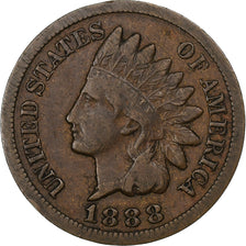 United States, Cent, Indian Head, 1888, U.S. Mint, Bronze, AU(55-58)