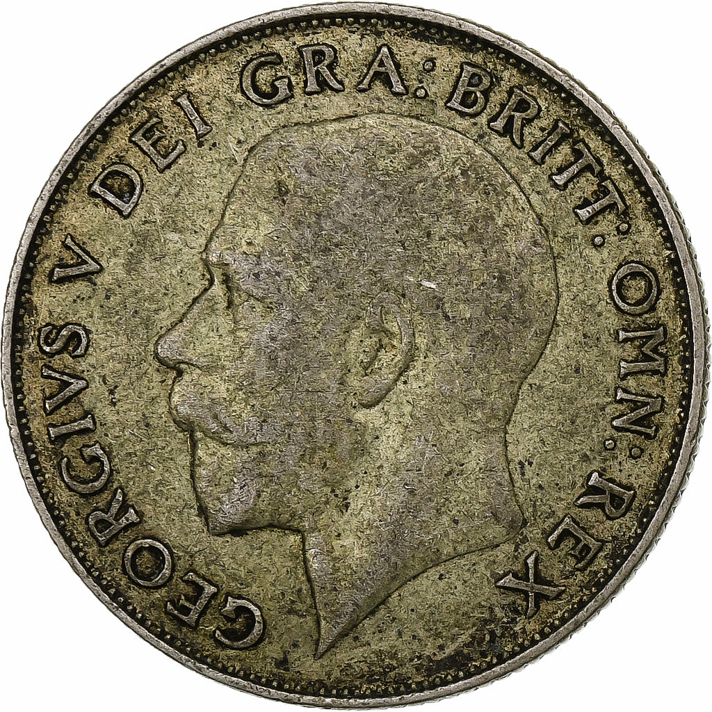 Great Britain, George V, Shilling, 1921, British Royal Mint, Silver, VF(20-25)