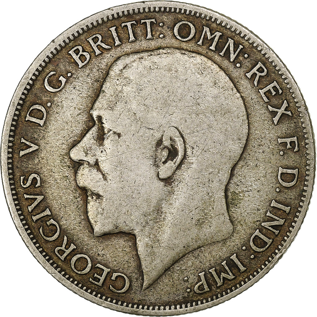 Great Britain, George V, Florin, 1921, British Royal Mint, Silver, VF(20-25)