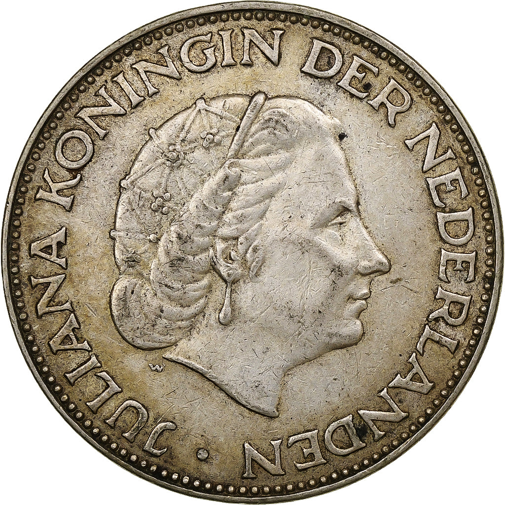 Pays-Bas, Juliana, 2-1/2 Gulden, 1959, Utrecht, Argent, TB+