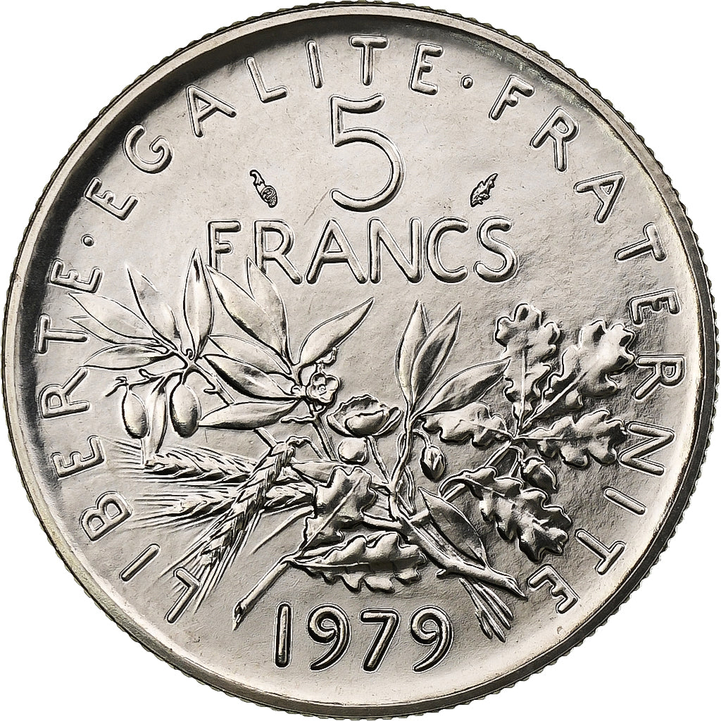 Francia, 5 Francs, Semeuse, 1979, Pessac, Rame-nichel, SPL, Gadoury:771