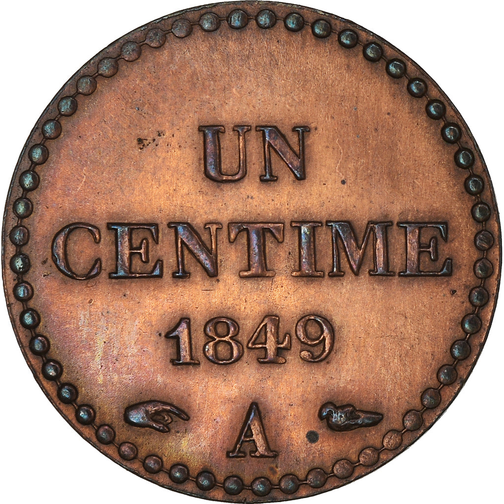 Münze, Frankreich, Dupré, Centime, 1849, Paris, VZ, Bronze, KM:754