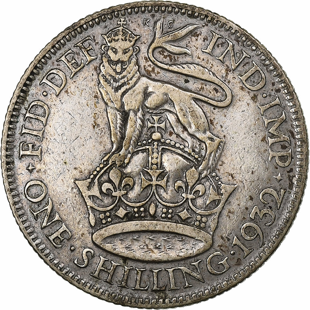 Great Britain, George V, Shilling, 1932, British Royal Mint, Silver, VF(30-35)
