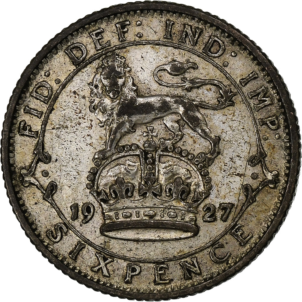 Great Britain, George V, 6 Pence, 1927, London, Silver, VF(20-25), KM:815