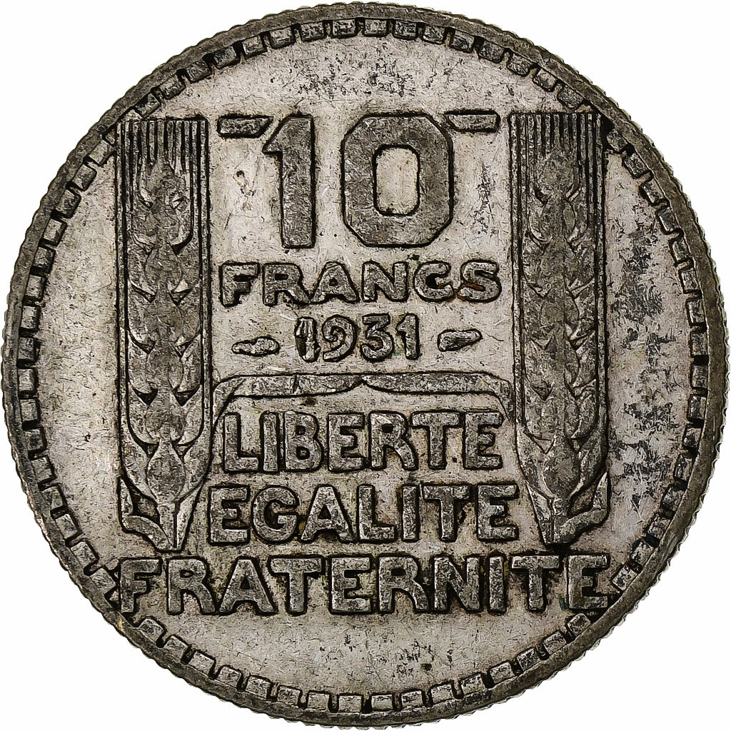 France, 10 Francs, 1931, Paris, Silver, VF(20-25)