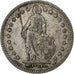 Suiza, Franc, 1912, Bern, Plata, BC+