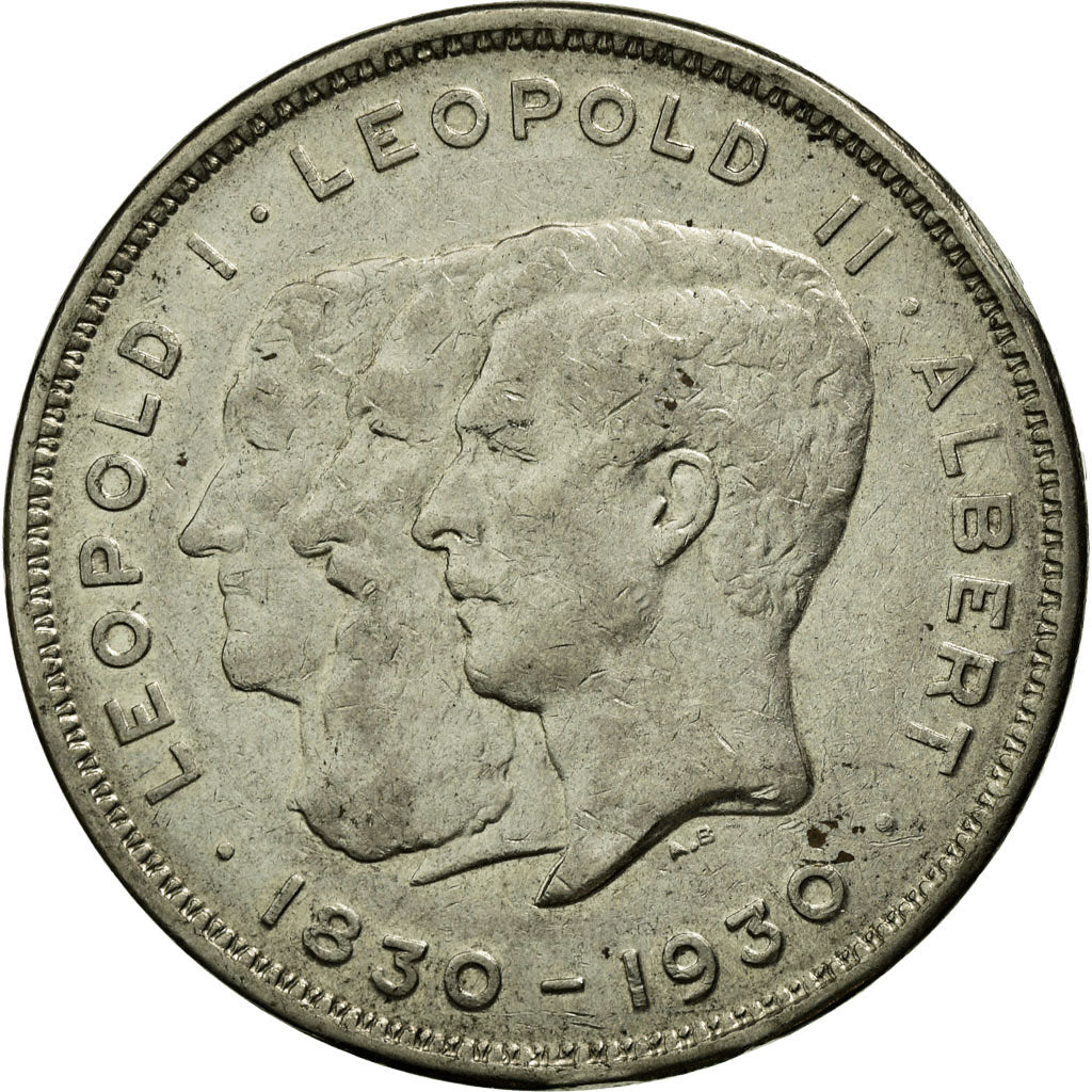 Moneda, Bélgica, 10 Francs-10 Frank, Deux / Twee Belgas, 1930, MBC, Níquel