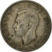 Grande-Bretagne, George VI, 2 Shillings, 1945, British Royal Mint, Argent, TB