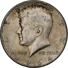 United States, Half Dollar, Kennedy, 1964, Philadelphia, Silver, EF(40-45)