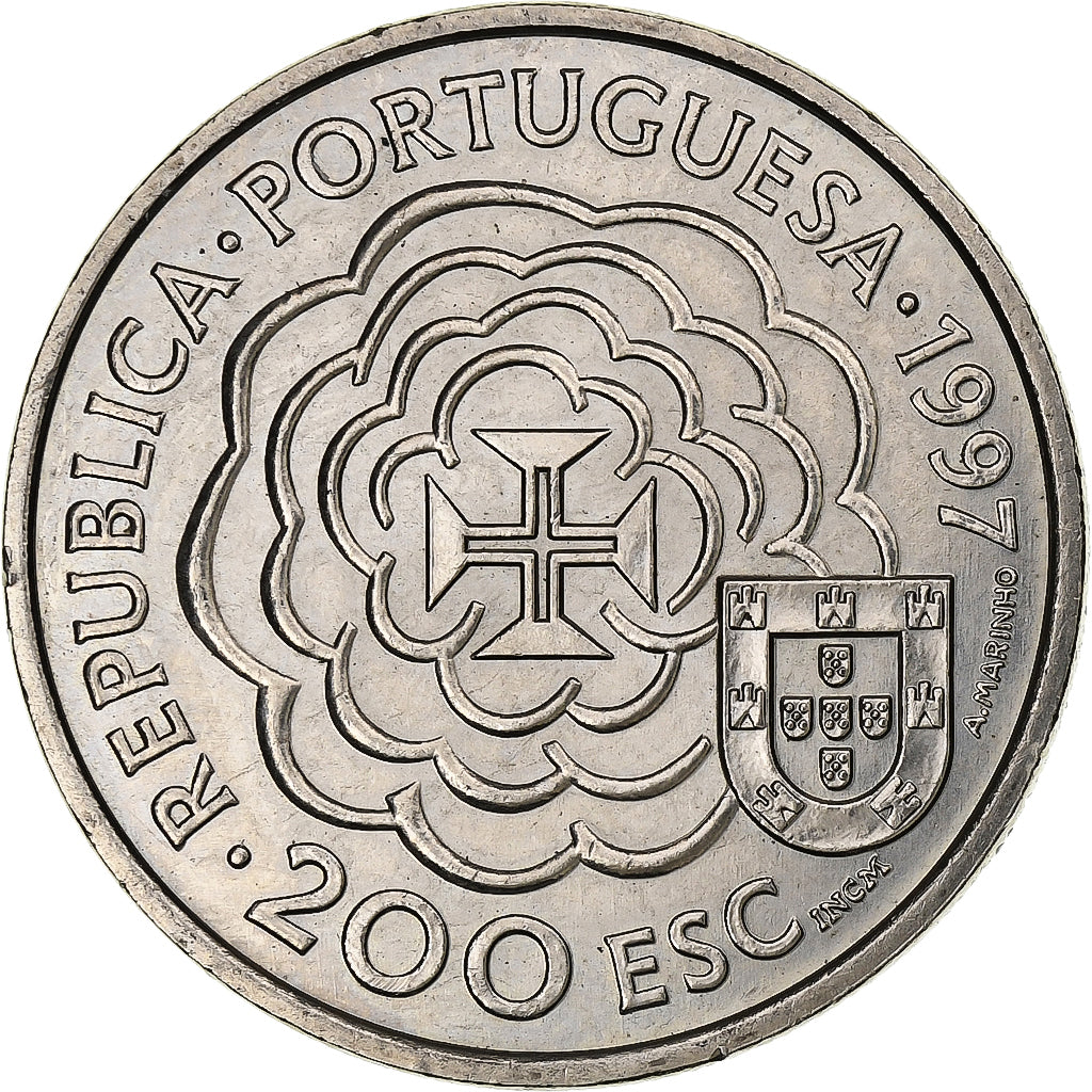 Portugal, 200 Escudos, Brother Bento de Góis, 1997, Lisbon, Cupro-nikkel, PR+