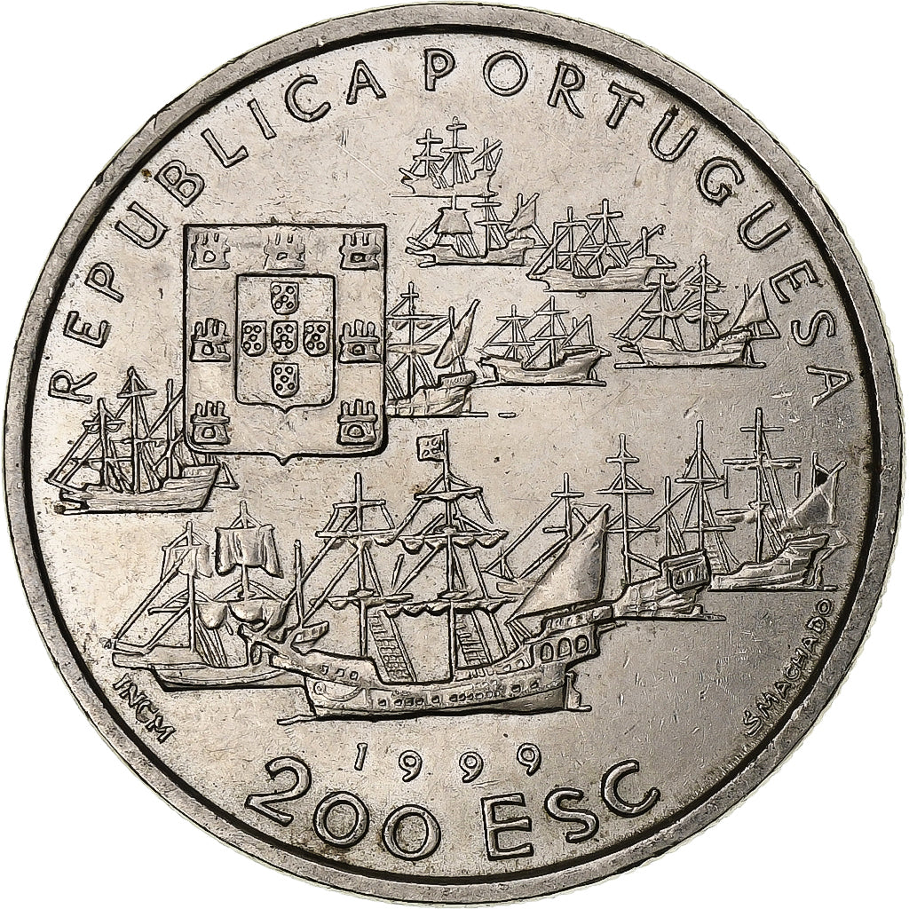 Portugal, 200 Escudos, Pedro Alvares Cabral, 1999, Lisbon, Cupro-nikkel, PR+