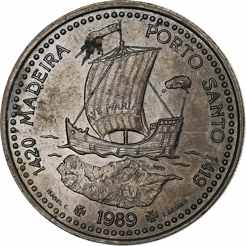 Portugal, 100 Escudos, Madeira and Porto Santo, 1989, Lisbon, Cobre-níquel