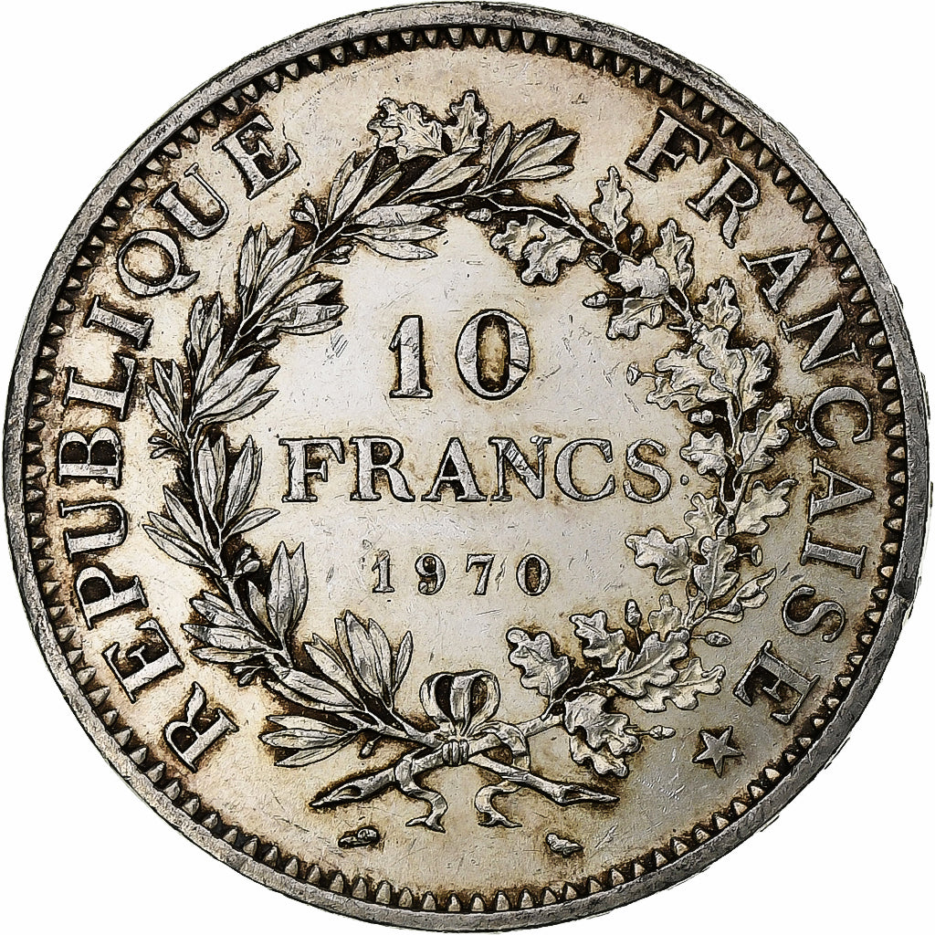 France, 10 Francs, Hercule, 1970, Paris, Silver, AU(55-58)