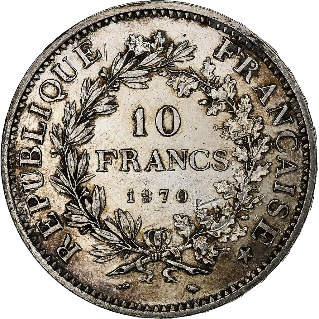 France, 10 Francs, Hercule, 1970, Paris, Silver, AU(55-58)
