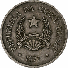 Guinea-Bissau, 5 Pesos, 1977, Llantrisant, Copper-nickel, EF(40-45)