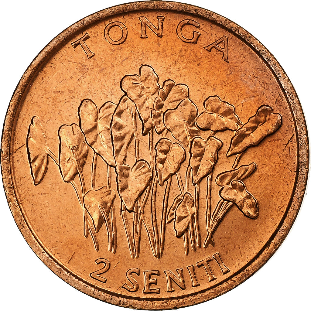Tonga, 2 Seniti, 1996, Llantrisant, Brązowy, MS(63)