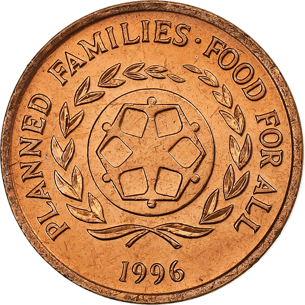 Tonga, 2 Seniti, 1996, Llantrisant, Brązowy, MS(63)