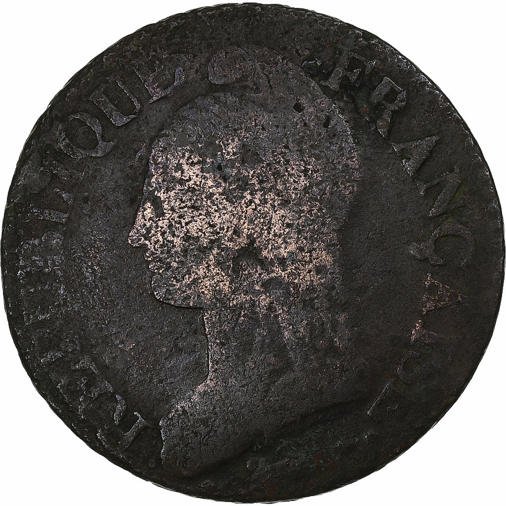 Francia, 5 Centimes, Dupré, AN 5, Strasbourg, Rame, MB