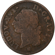 France, Sol, 1788, Bordeaux, Copper, VF(20-25)