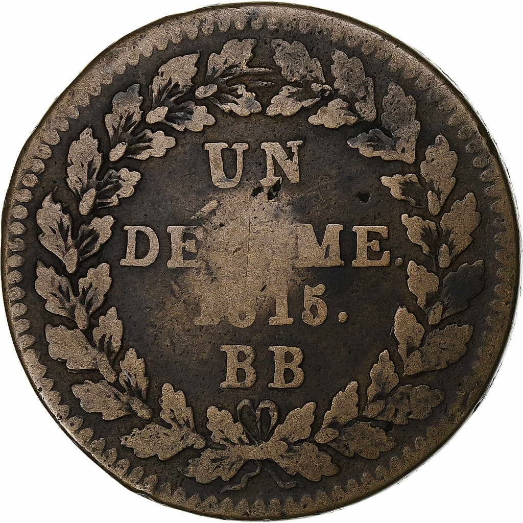 Frankreich, Napoleon I, Decime, Dupré, 1815, Strasbourg, Kupfer, S