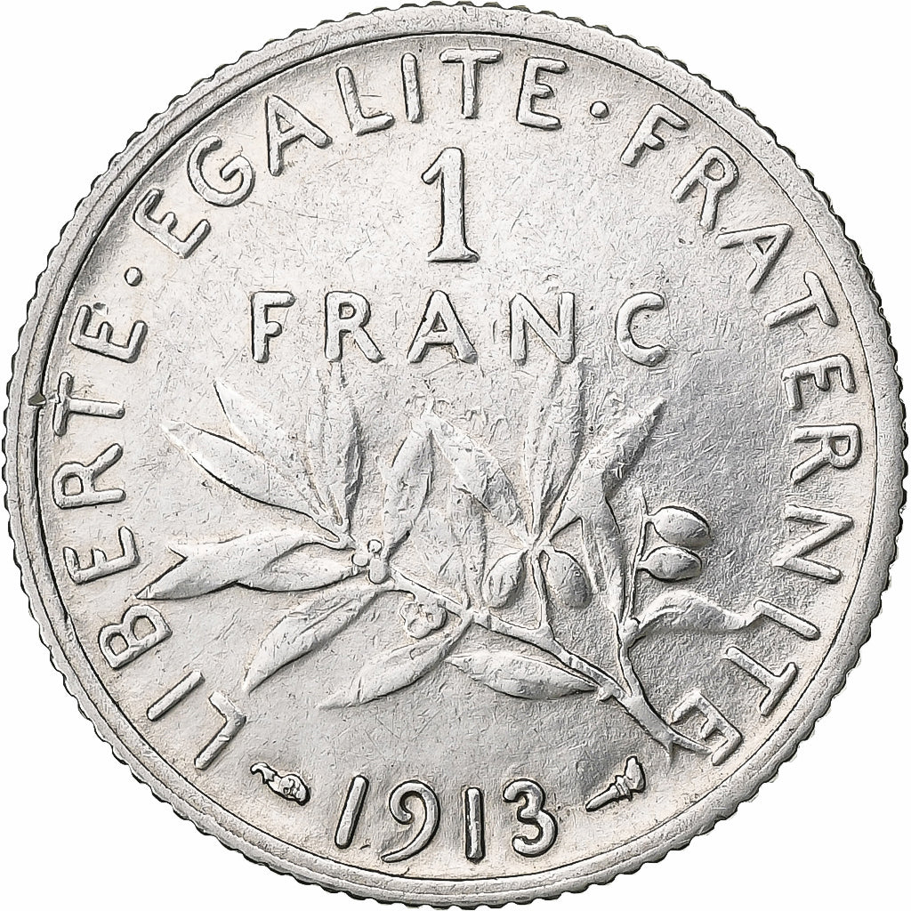 France, Franc, Semeuse, 1913, Paris, Silver, EF(40-45)