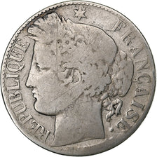 France, Franc, Cérès, 1888, Paris, Silver, VF(20-25)