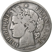 France, 2 Francs, Cérès, 1872, Bordeaux, Silver, VF(20-25)