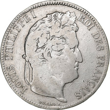 France, Louis-Philippe, 5 Francs, 1834, Lyon, Argent, TB