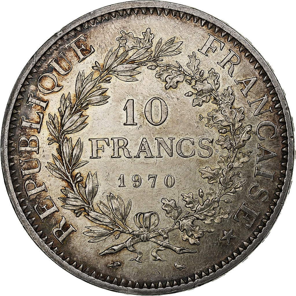 France, 10 Francs, Hercule, 1970, Paris, Silver, AU(55-58)
