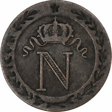 France, Napoleon I, 10 Centimes, 1808, Paris, Billon, VF(20-25)