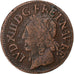 Frankrijk, Louis XIII, Double Tournois, 1643, Corbeil, Koper, FR+