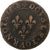 Francia, Louis XIII, Double Tournois, 1628, Paris, Cobre, BC+