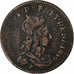 França, Louis XIV, Liard de France, 1656, Bordeaux, Cobre, VF(20-25)