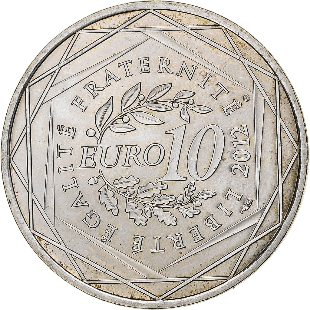Francja, 10 Euro, Poitou-Charentes, 2012, Pessac, Srebro, MS(63)