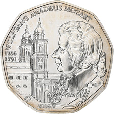 Austria, 5 Euros, Mozart, 2006, Vienna, Silver, MS(65-70)