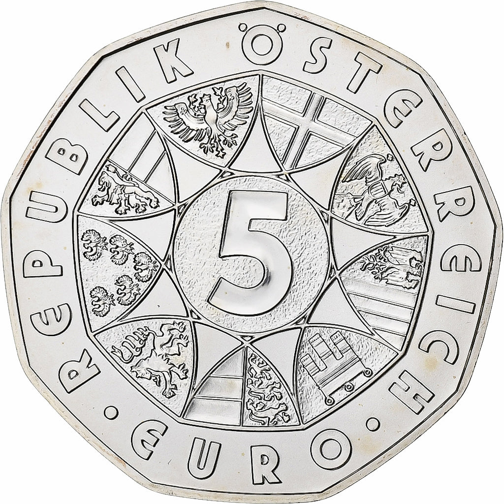 Austria, 5 Euros, Mozart, 2006, Vienna, Plata, FDC