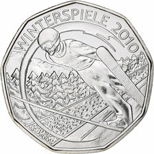Austria, 5 Euros, Winterspiele, 2010, Vienna, Plata, FDC