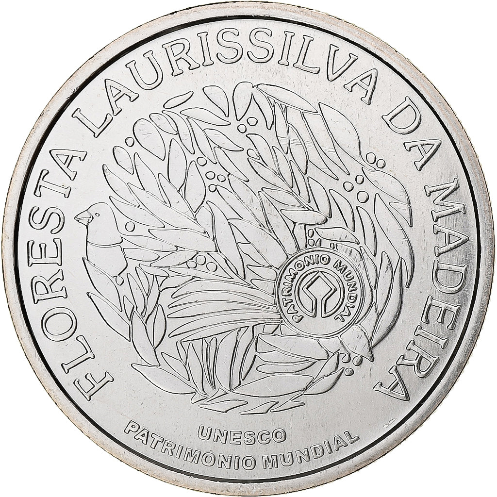 Portugal, 5 Euros, Floresta laurissilva da Madeira, 2007, Lisbon, Silver, MS(63)