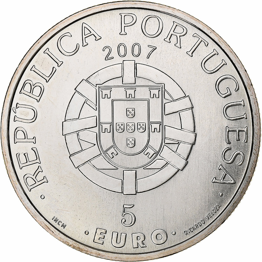 Portugal, 5 Euros, Floresta laurissilva da Madeira, 2007, Lisbon, Silver, MS(63)