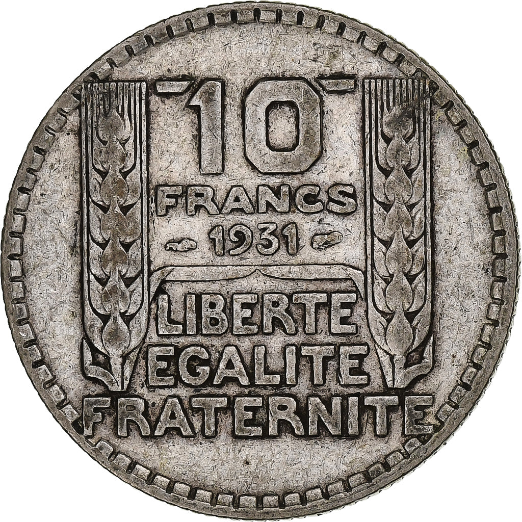 France, 10 Francs, Turin, 1931, Paris, Silver, VF(20-25)