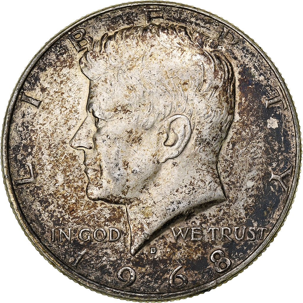 United States, Half Dollar, Kennedy, 1968, Denver, Silver, VF(30-35)