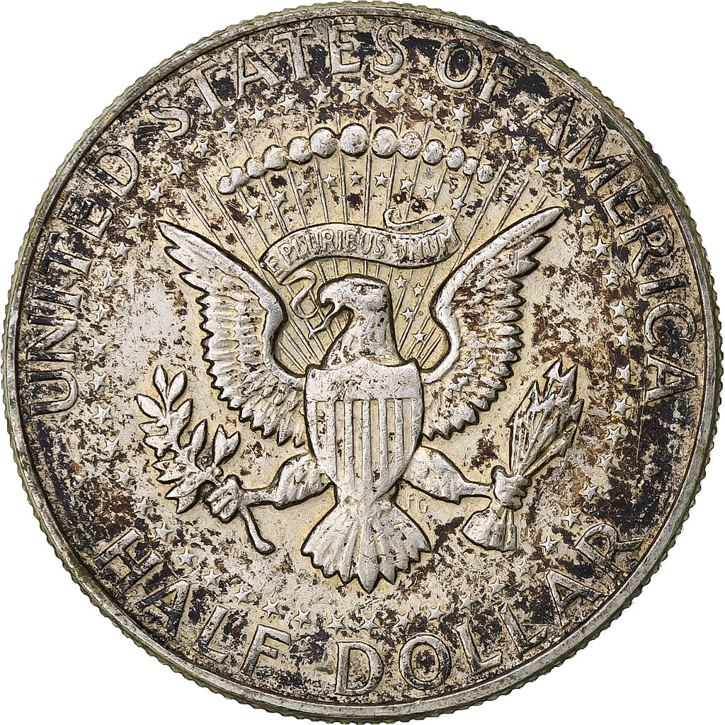 Stati Uniti, Half Dollar, Kennedy, 1968, Denver, Argento, MB+