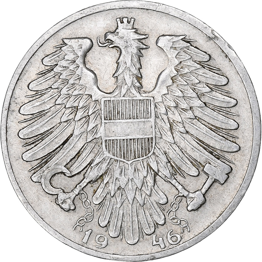 Österreich, Schilling, 1946, Vienna, Aluminium, SS