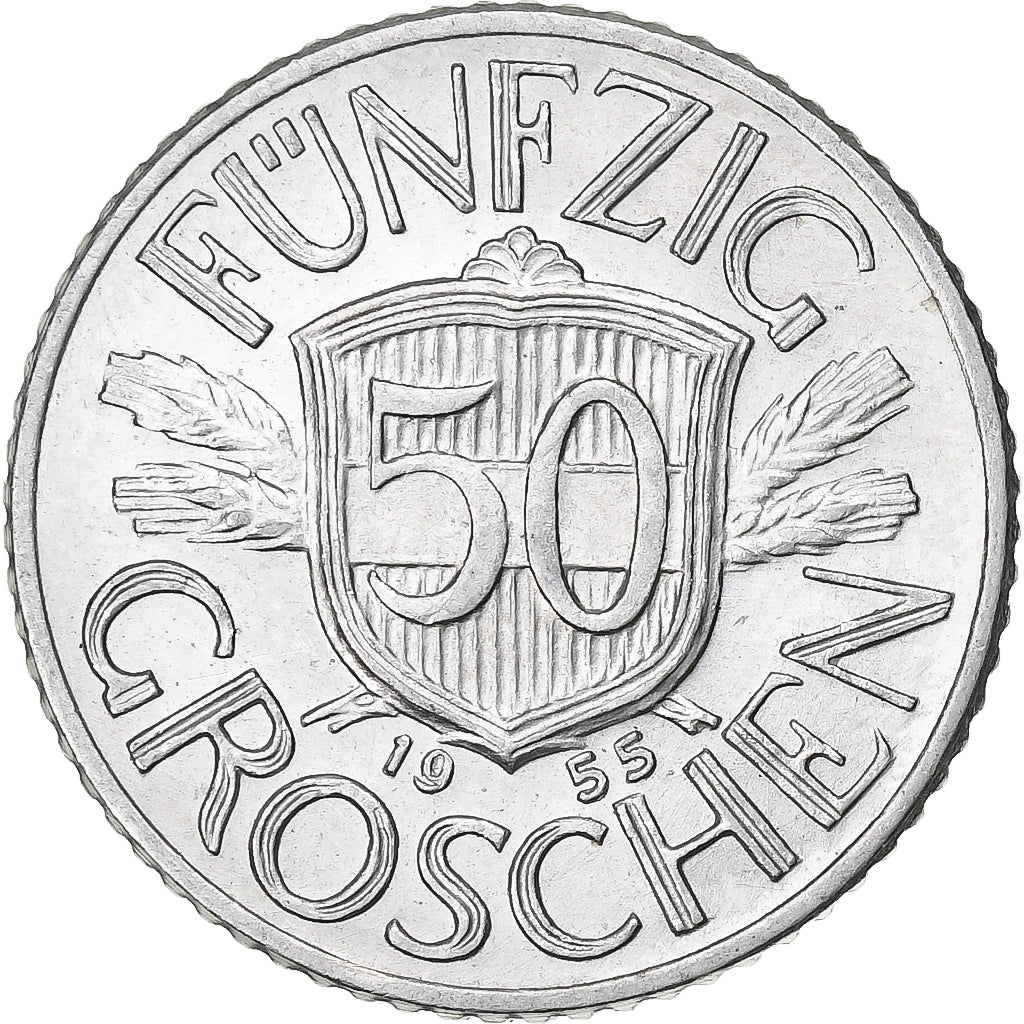 Österreich, 50 Groschen, 1955, Vienna, Aluminium, SS
